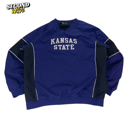 VINTAGE KANSAS STATE PURPLE WINDBREAKER JACKET (L)