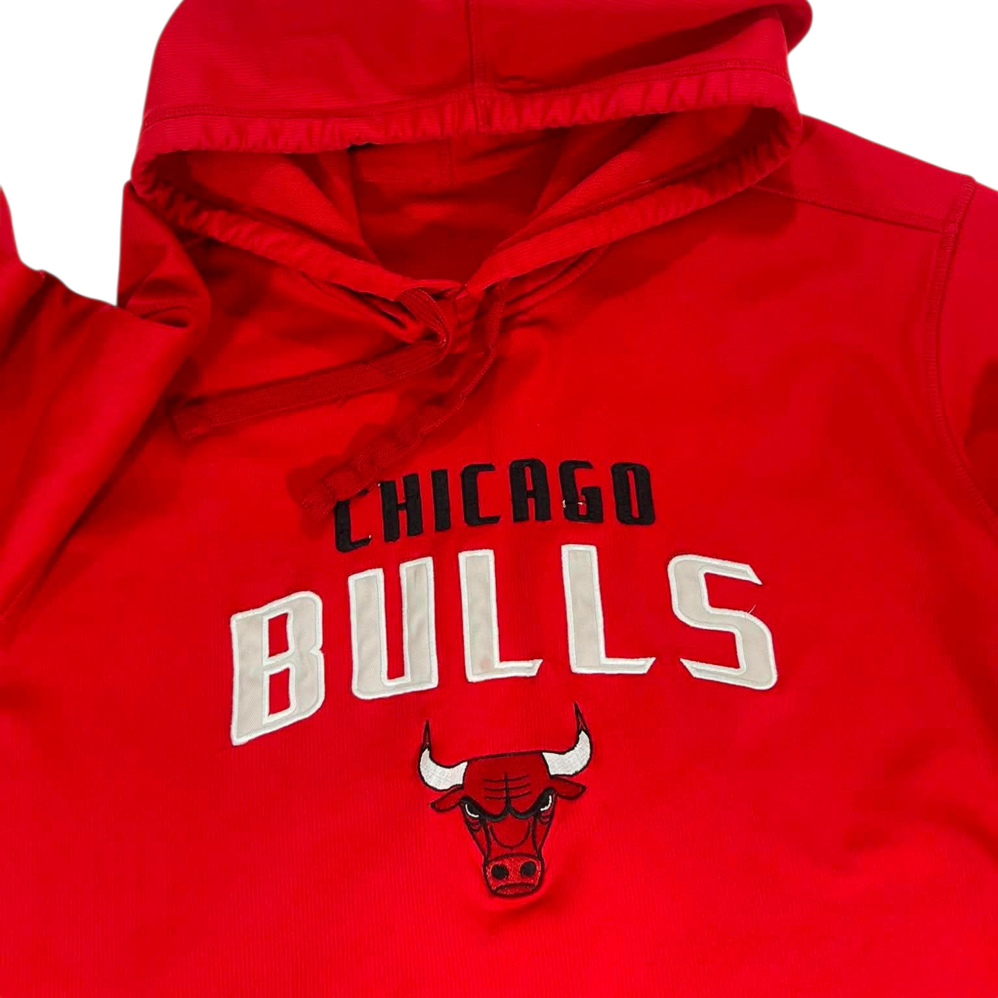 CHICAGO BULLS EMBROIDERED RED HOODIE (M)