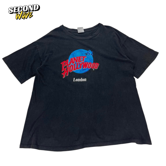 PLANET HOLLYWOOD LONDON BLACK GRAPHIC TEE (L)