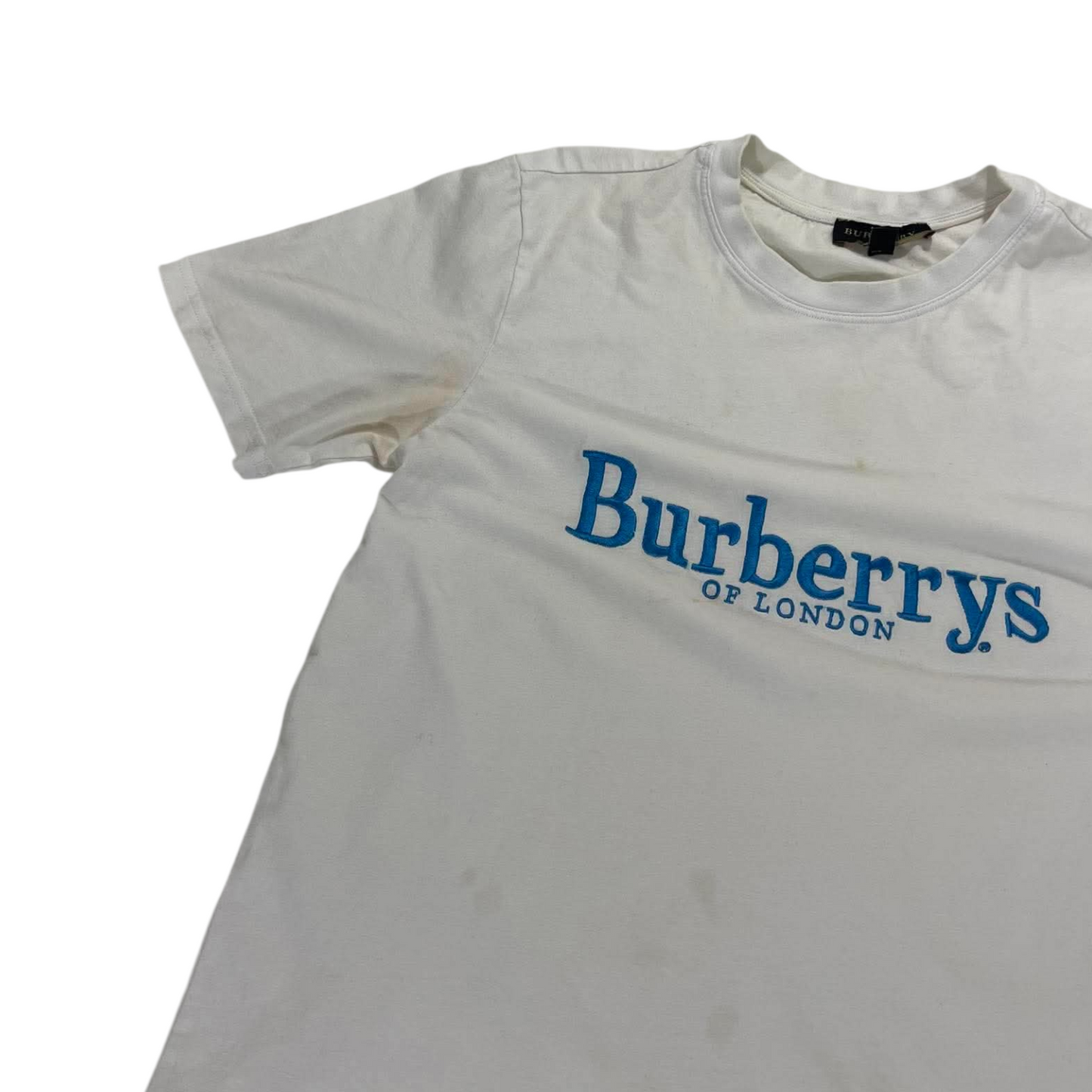 TRASHED BURBERRY WHITE COTTON T-SHIRT (M)