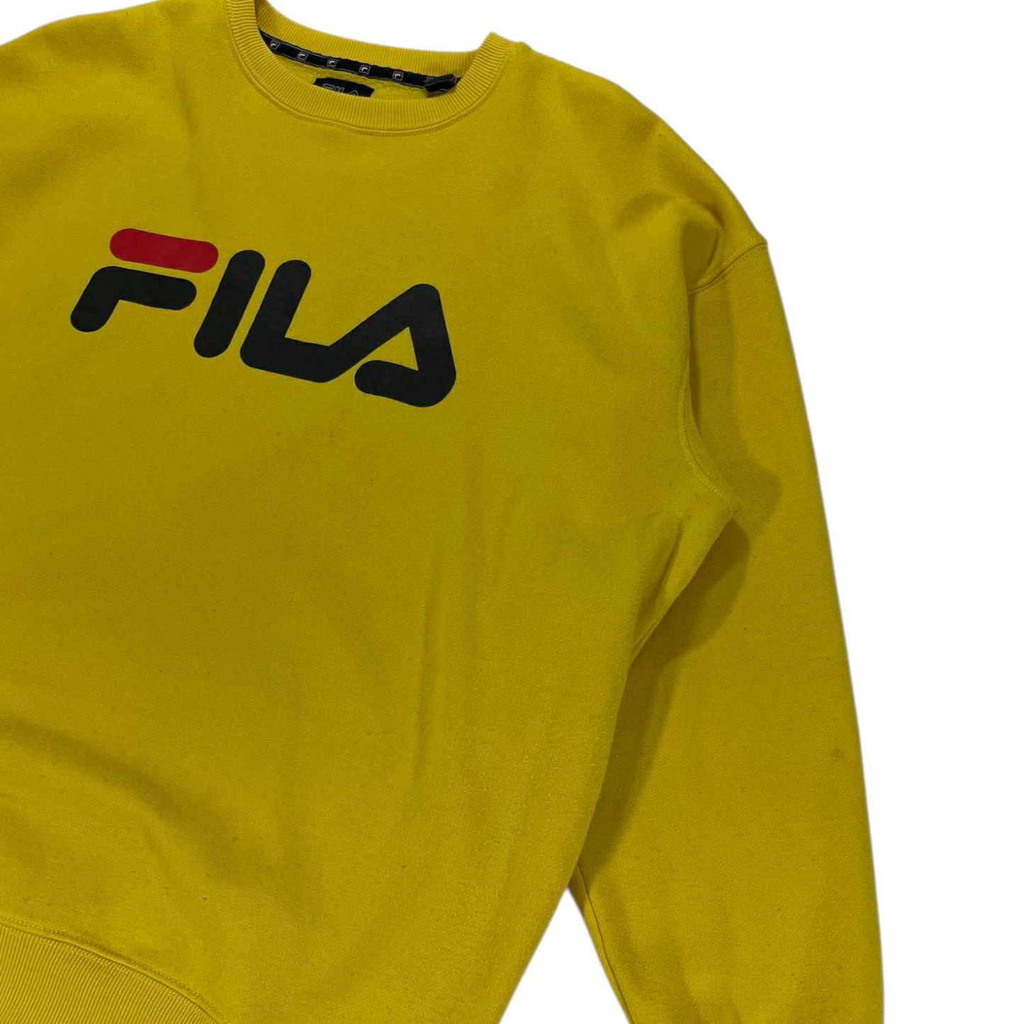 VINTAGE FILA YELLOW CREWNECK SWEATSHIRT (M)