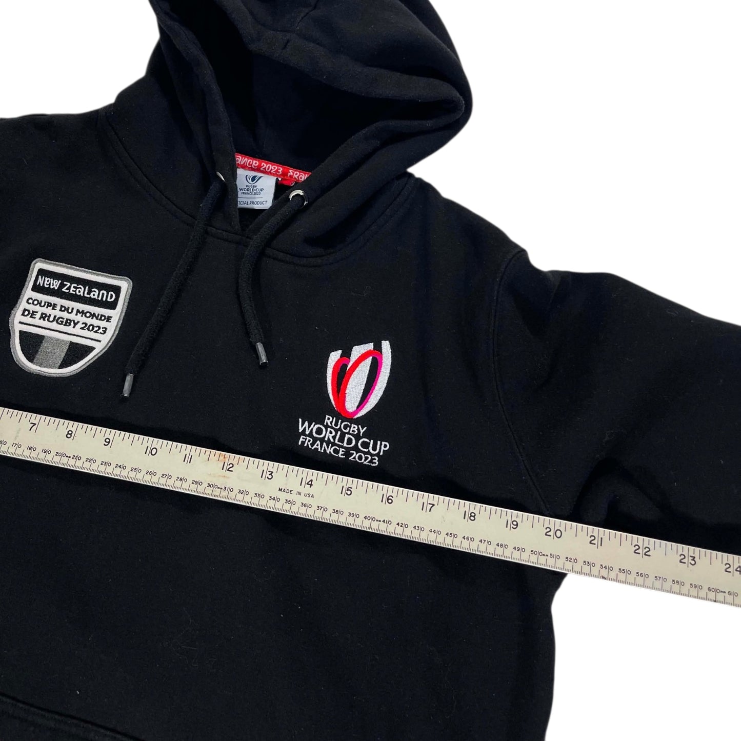 NEW ZEALAND RUGBY BLACK HOODIE (M)