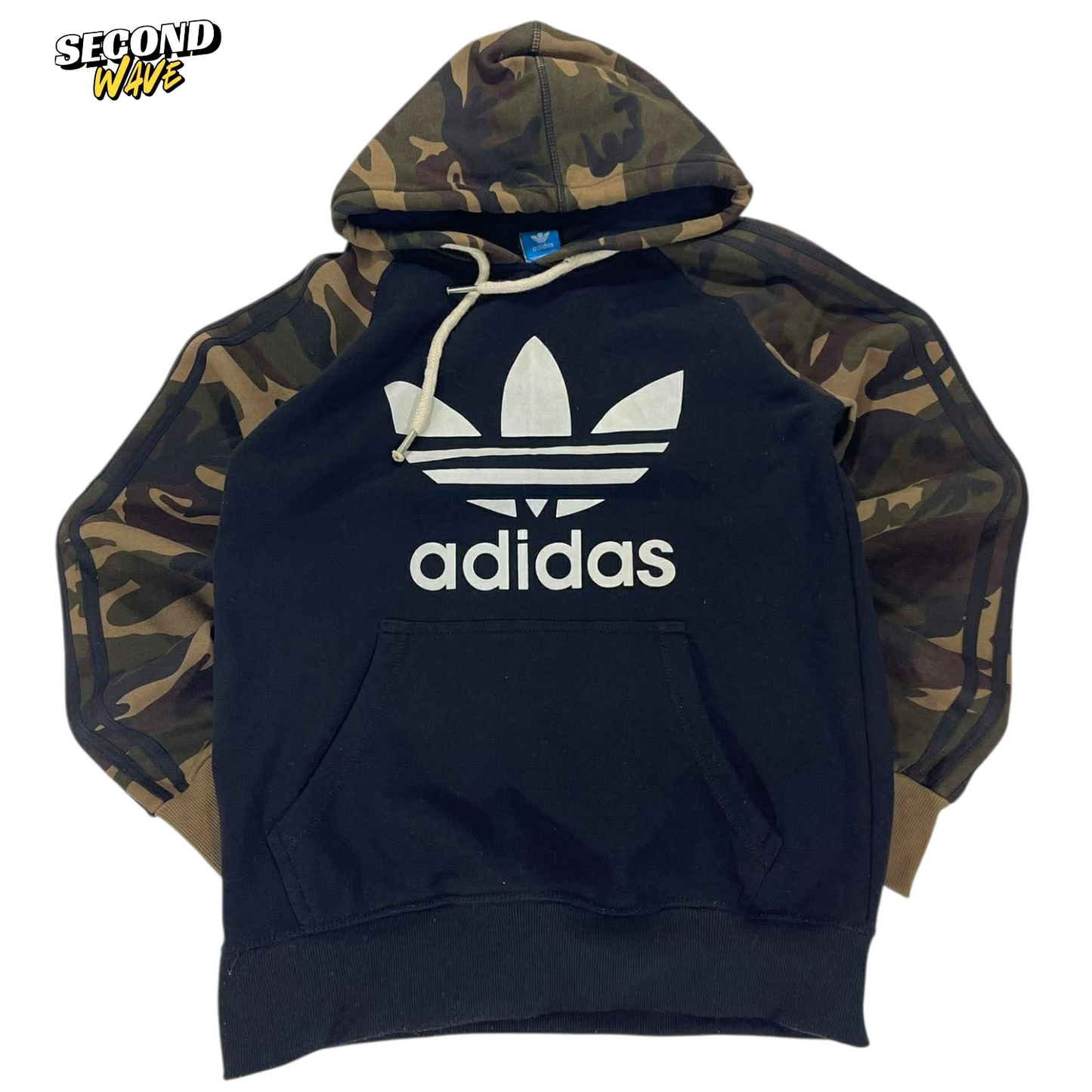 ADIDAS CAMO HOODIE WITH WHITE LOGO (M)