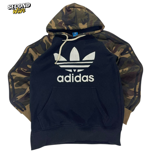ADIDAS CAMO HOODIE WITH WHITE LOGO (M)