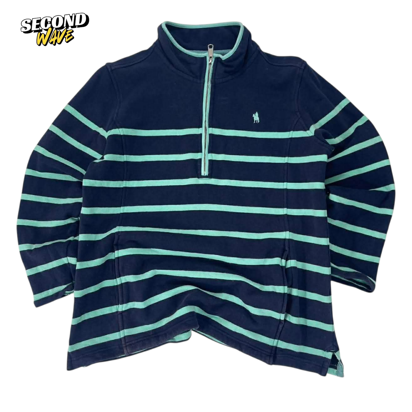 RALPH LAUREN NAVY BLUE QUARTER ZIP SWEATSHIRT (14)