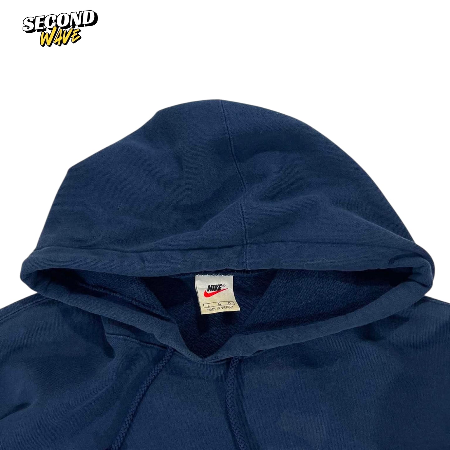 VINTAGE NIKE NAVY BLUE HOODIE  (L)