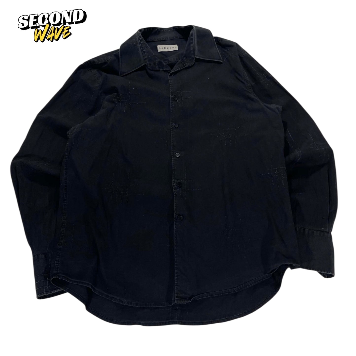 CLASSIC BARKERS BLACK BUTTON UP SHIRT (XL)
