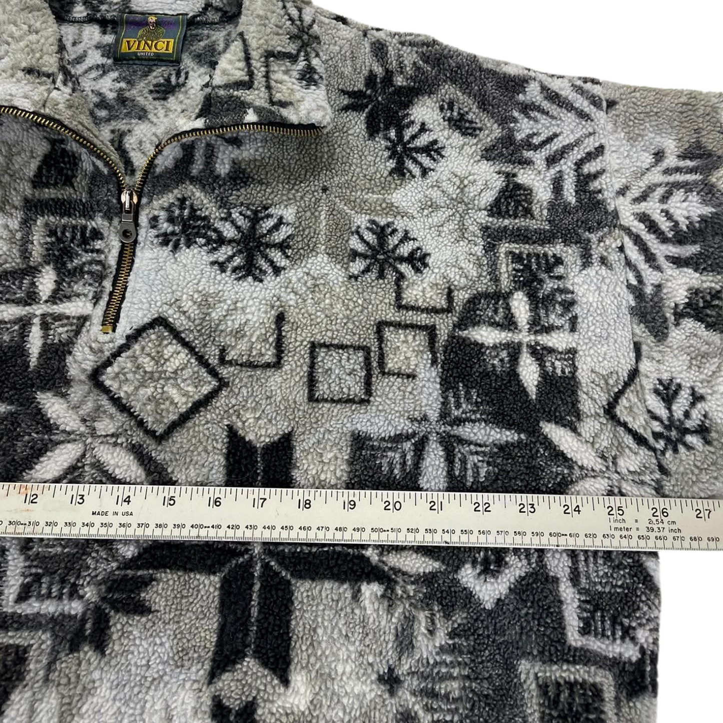 90S QUARTER ZIP FLEECE JACKET (L)