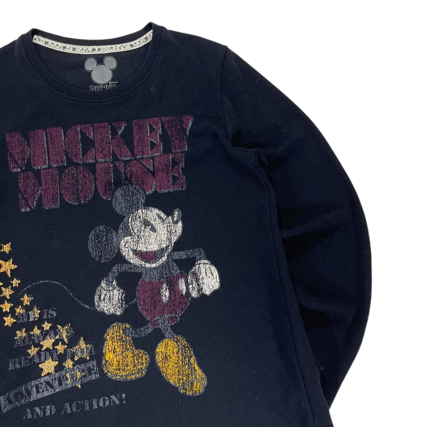 DISNEY MICKEY MOUSE BLACK CREWNECK (M-L)