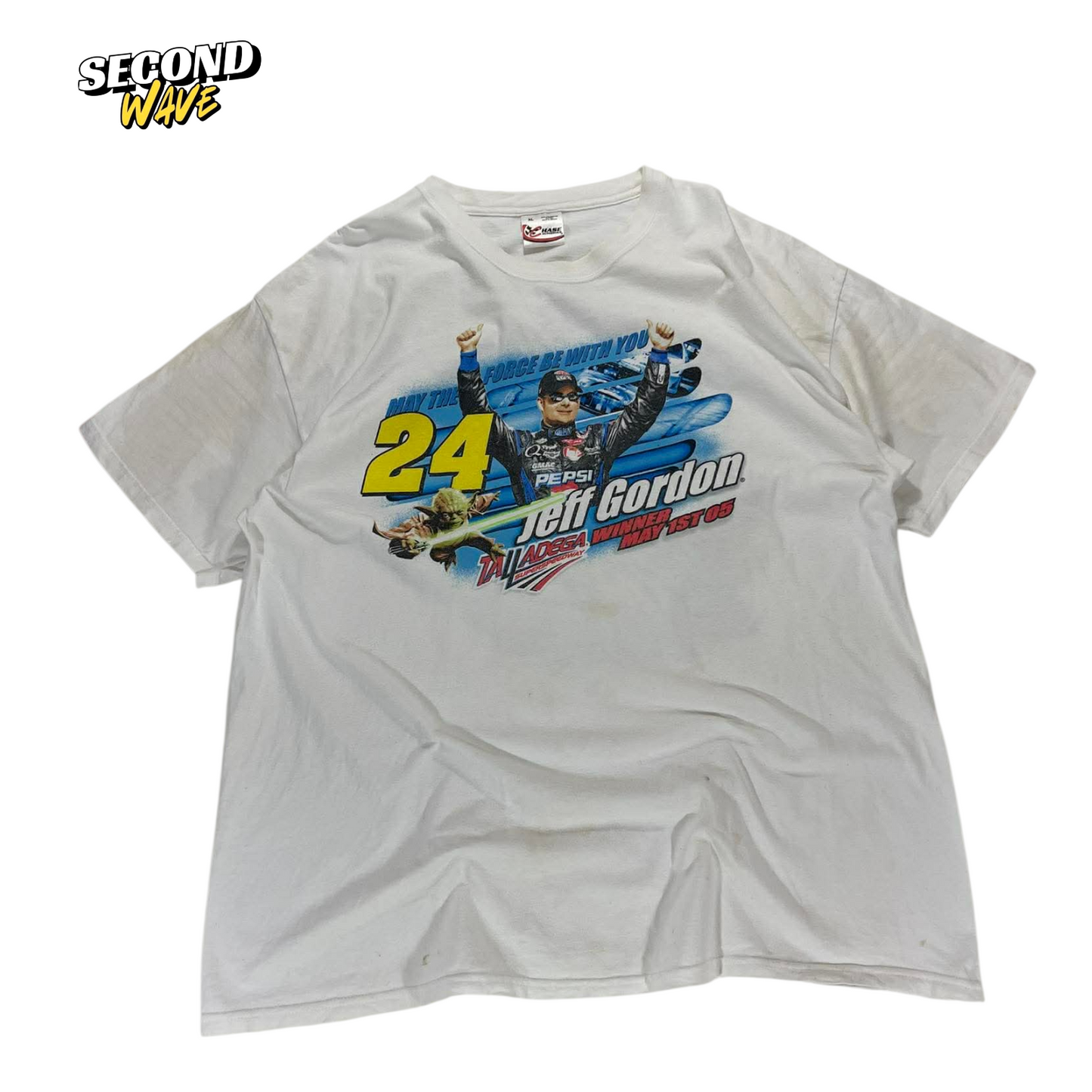 JEFF GORDON NASCAR WHITE TEE (XL)