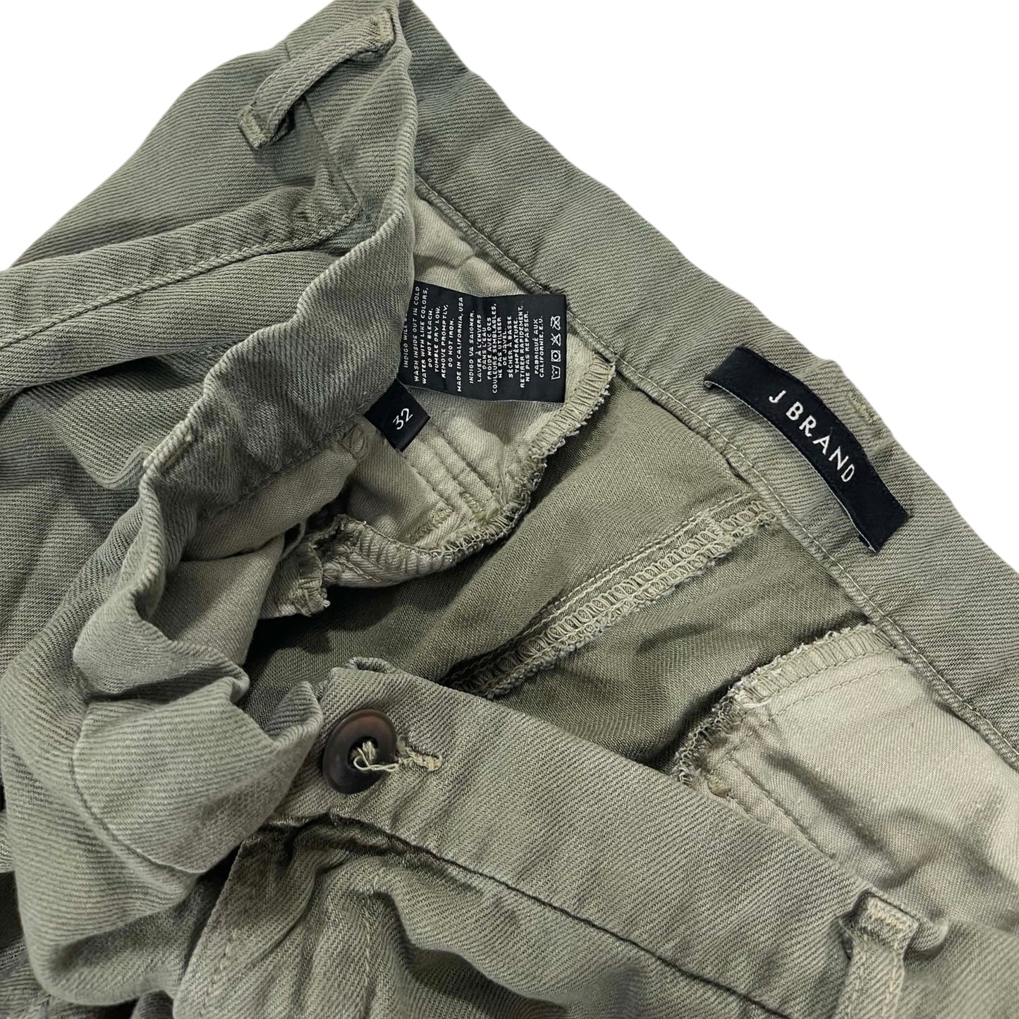 VINTAGE J BRAND GREEN CARGO PANTS (36)
