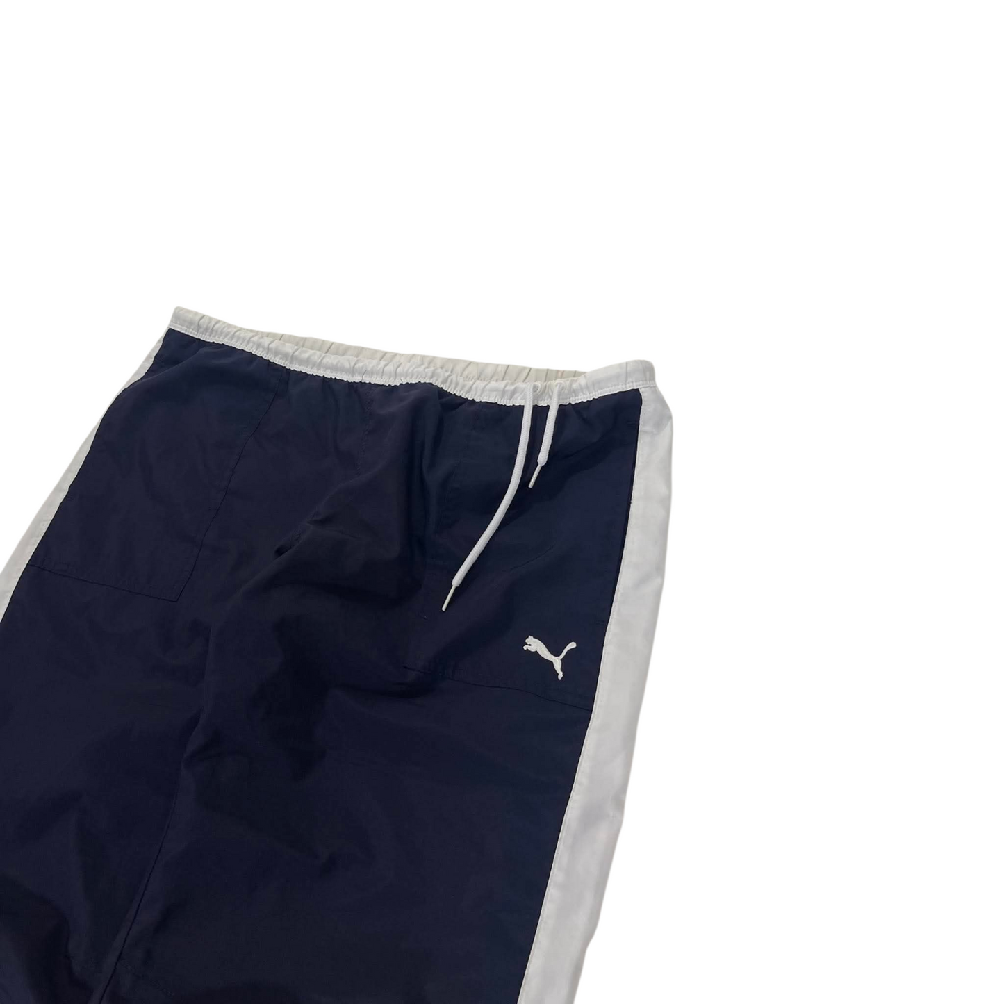PUMA NAVY BLUE TRACK PANTS ⁹ (L)