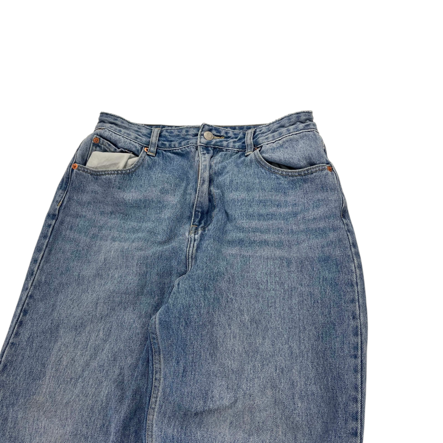 90S BAGGY WIDE LEG BLUE DENIM JEANS (28)
