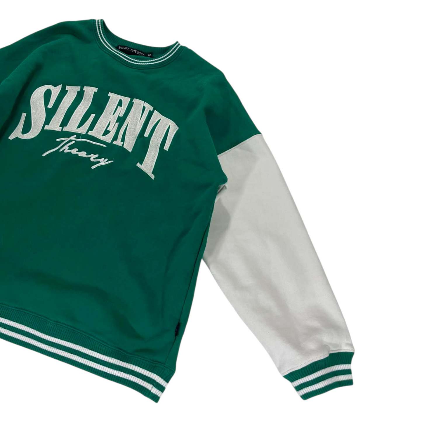 SILENT THEORY EMBROIDERED GREEN CREWNECK (10)