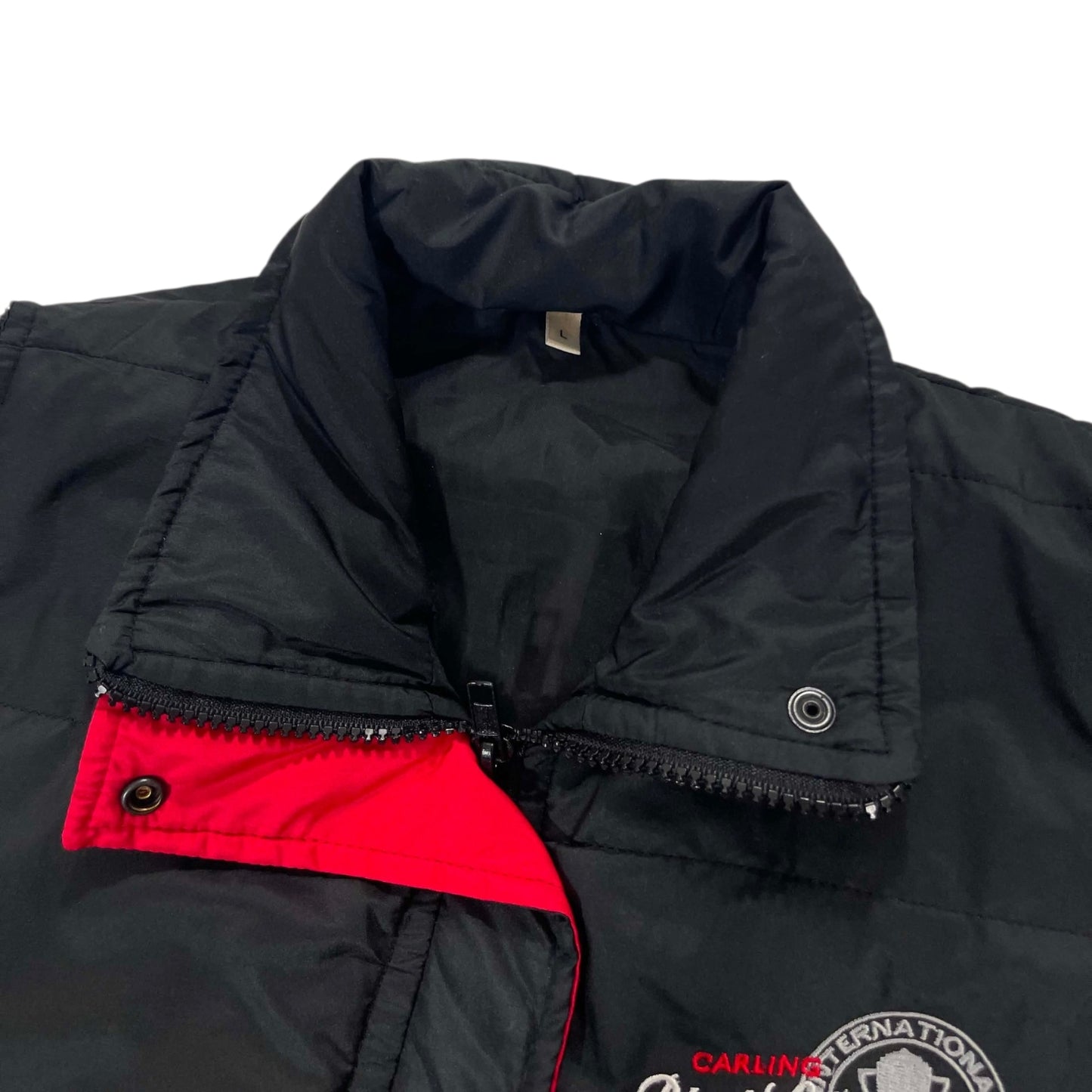 CARLING INTERNATIONAL BLACK PUFFER VEST (L)