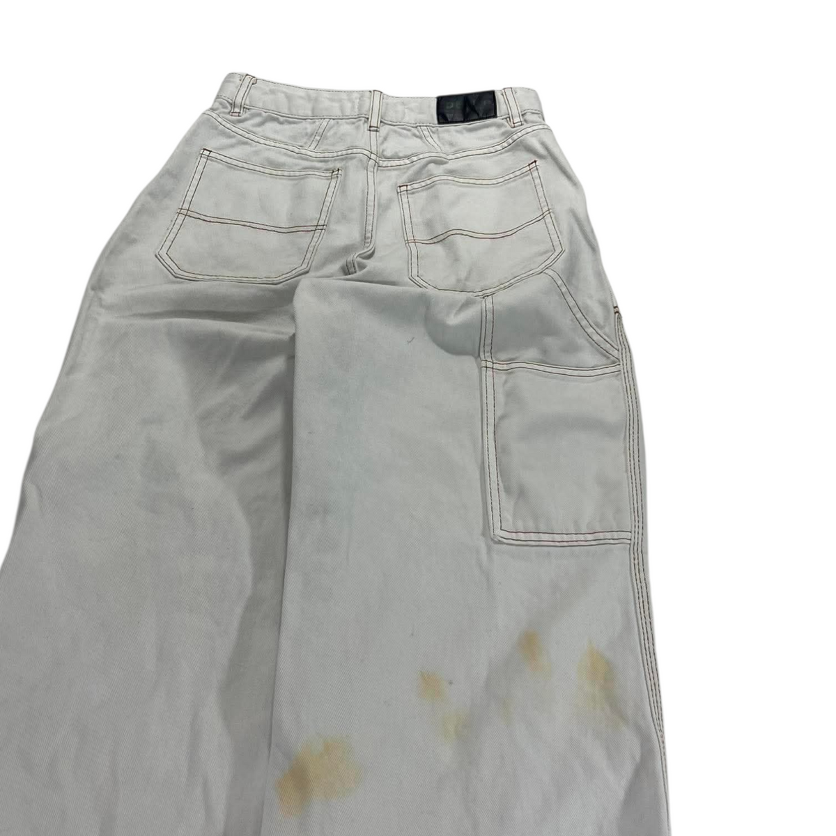 TRASHED GLASSONS WHITE BAGGY PANTS (10)