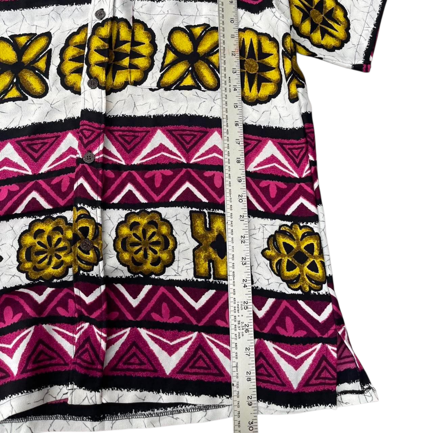 AFRICAN PRINT BUTTON UP SHIRT (L)