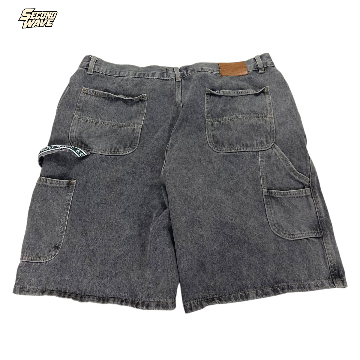 Y2K GRAY DENIM SHORTS (40)