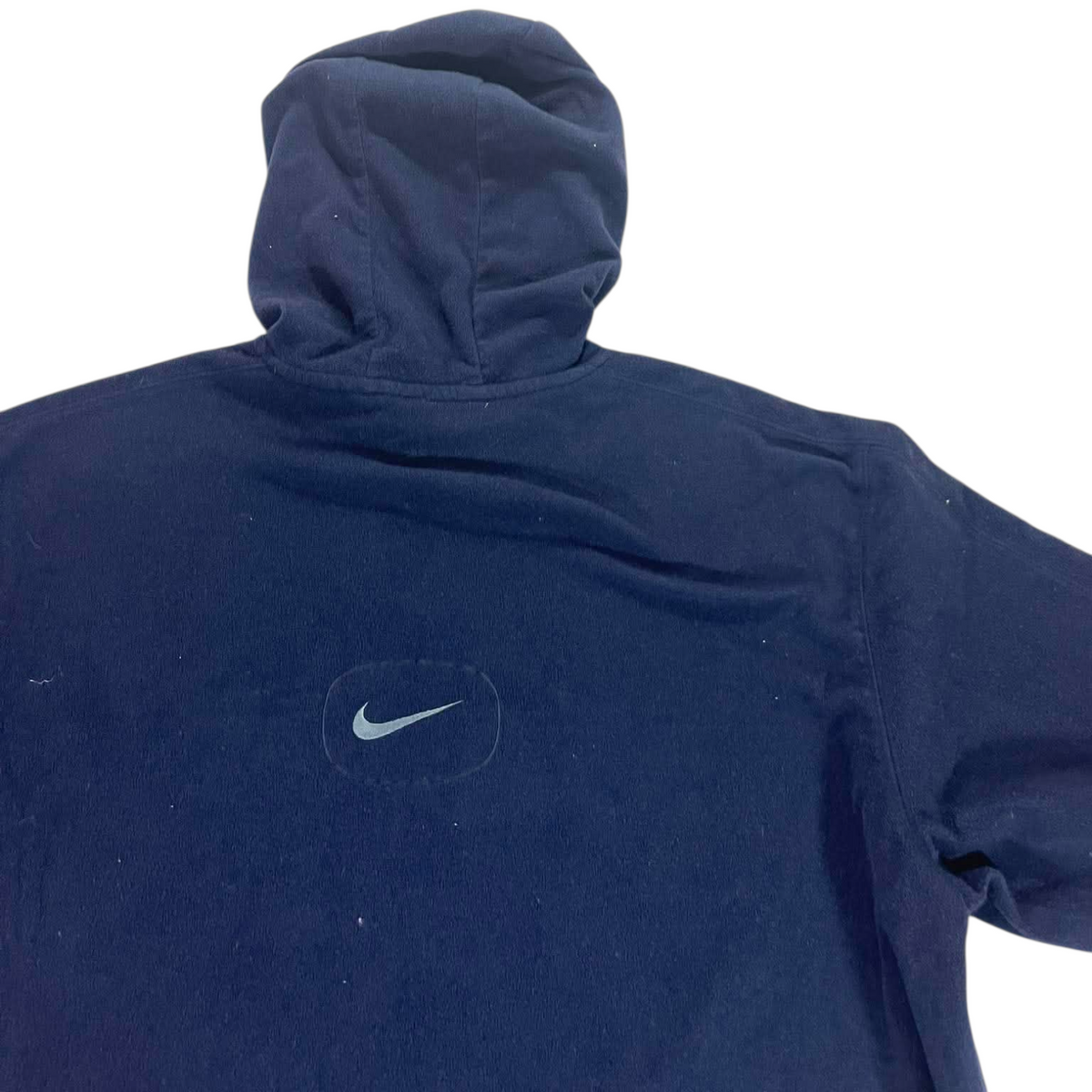 VINTAGE NIKE NAVY BLUE FLEECE HOODIE (L)