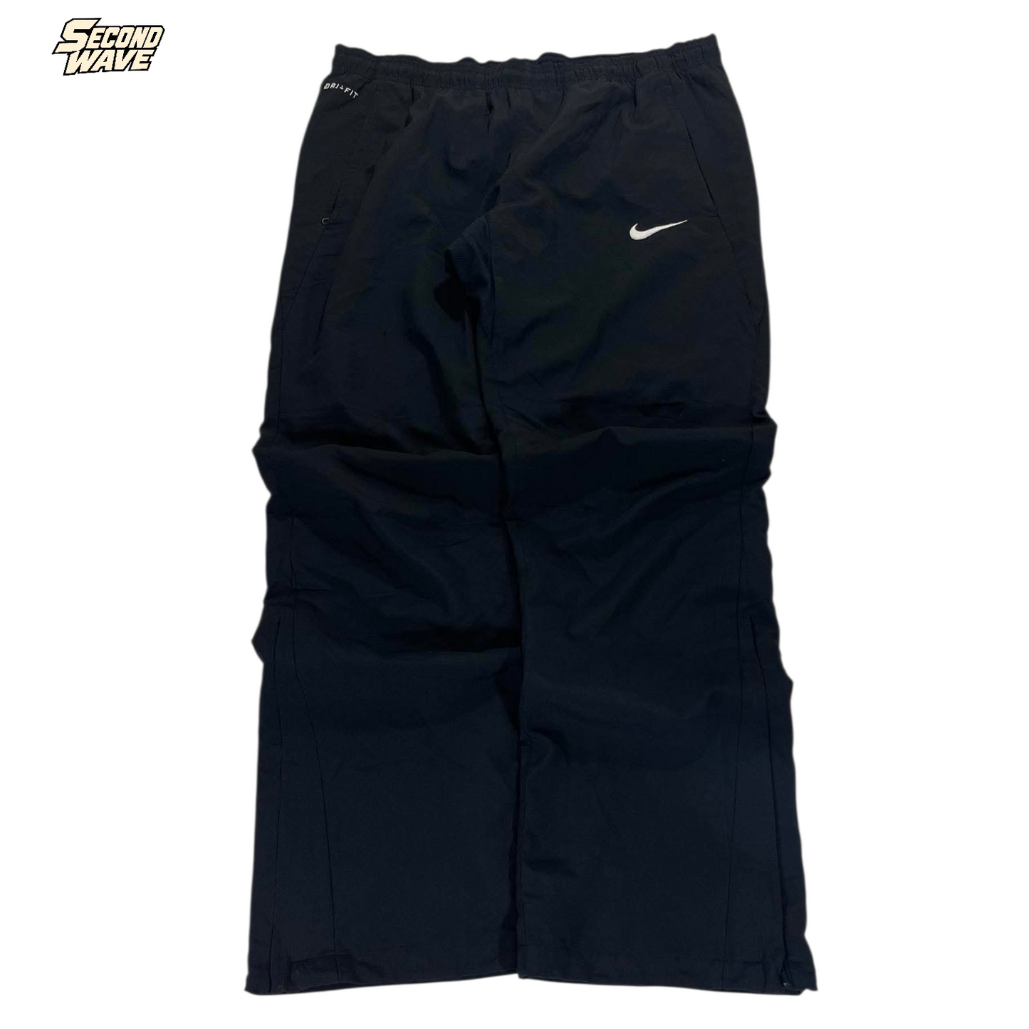 NIKE DRI-FIT BLACK TRACK PANTS (L) ⁷