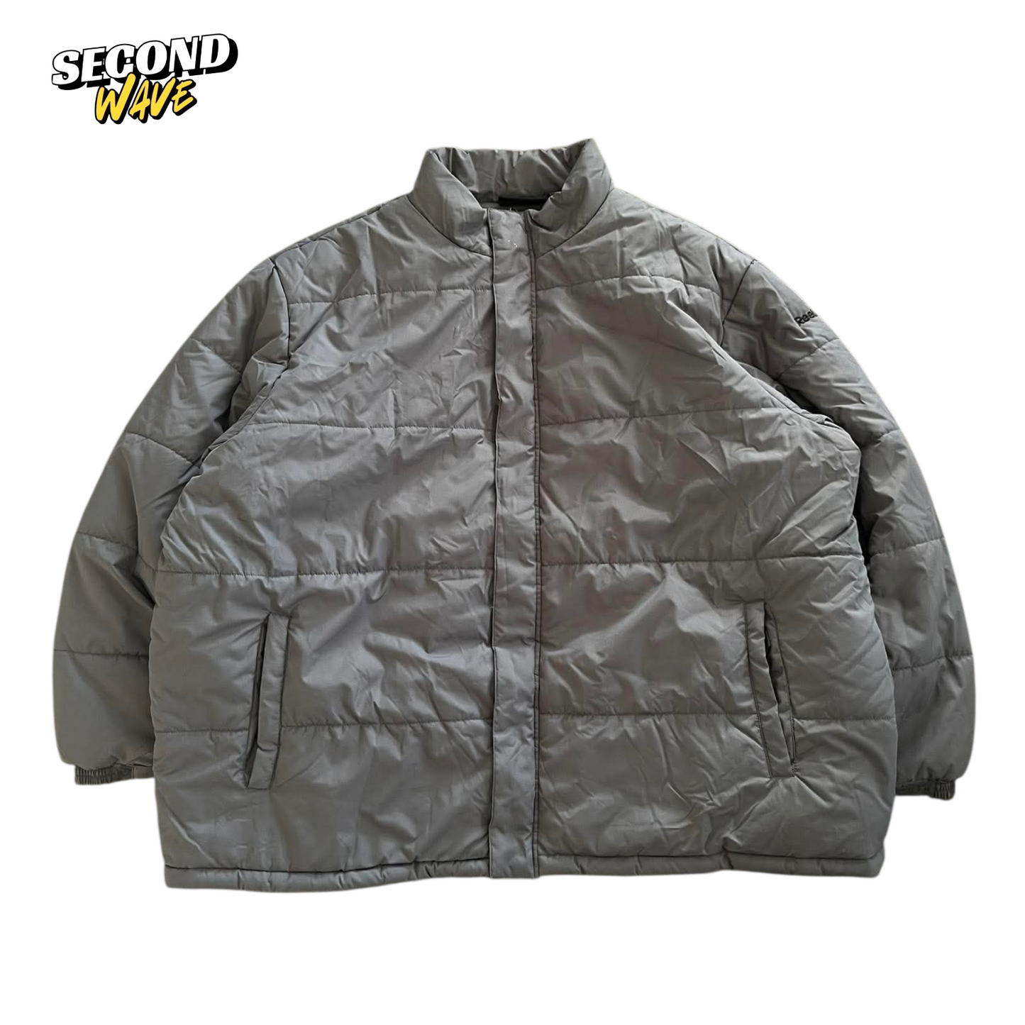 VINTAGE REEBOK GREY PUFFER JACKET (XXL)