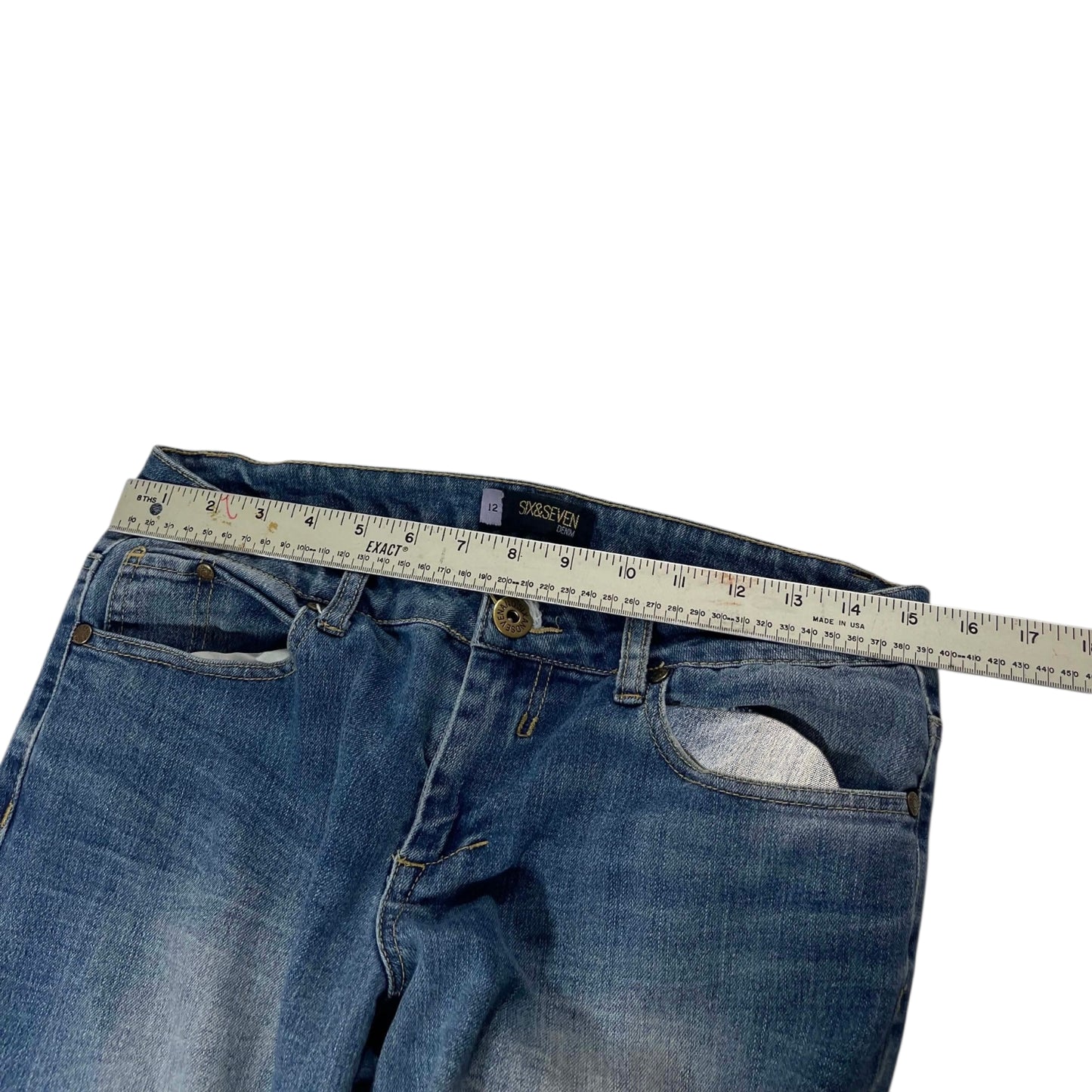 Y2K LOW RISE FLARE JEANS (UK 12)