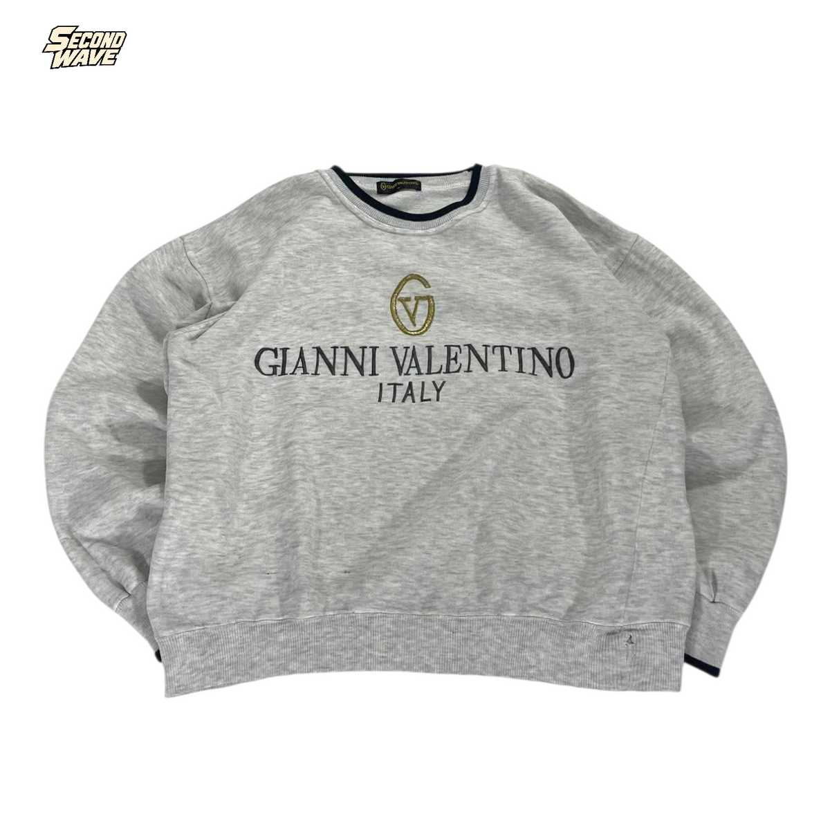 GIANNI VALENTINO GRAY CREWNECK (BEST FIT SMALL)