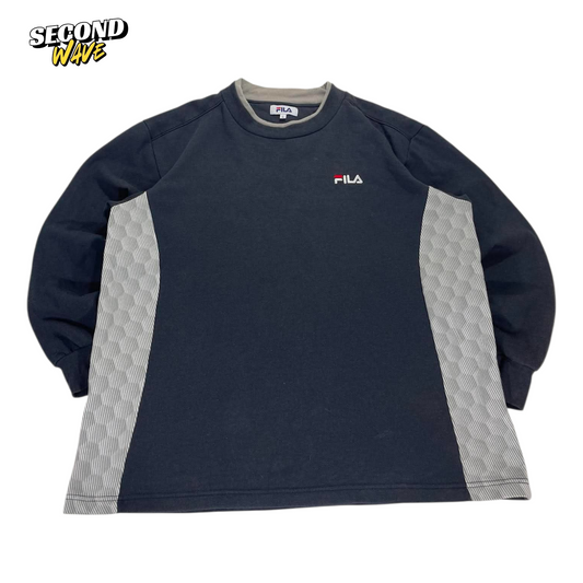 VINTAGE FILA CREWNECK WITH EMBROIDERED LOGO (L)