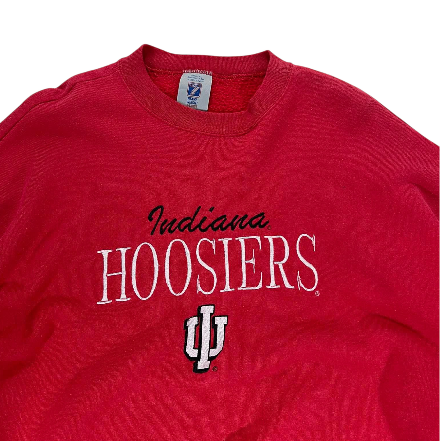 VINTAGE INDIANA HOOSIERS RED CREWNECK SWEATSHIRT (L-XL)