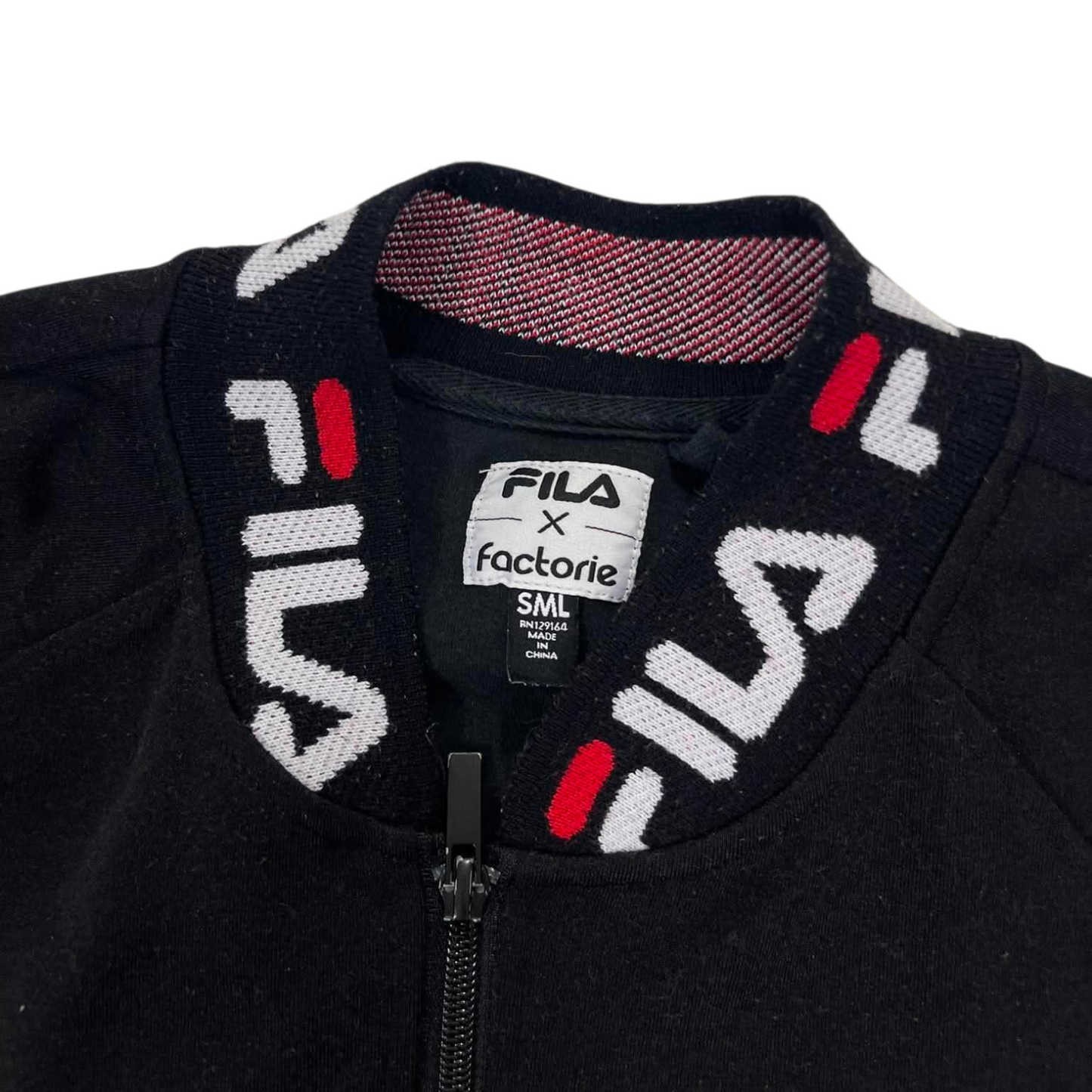 FILA BLACK ZIP UP JACKET (M)