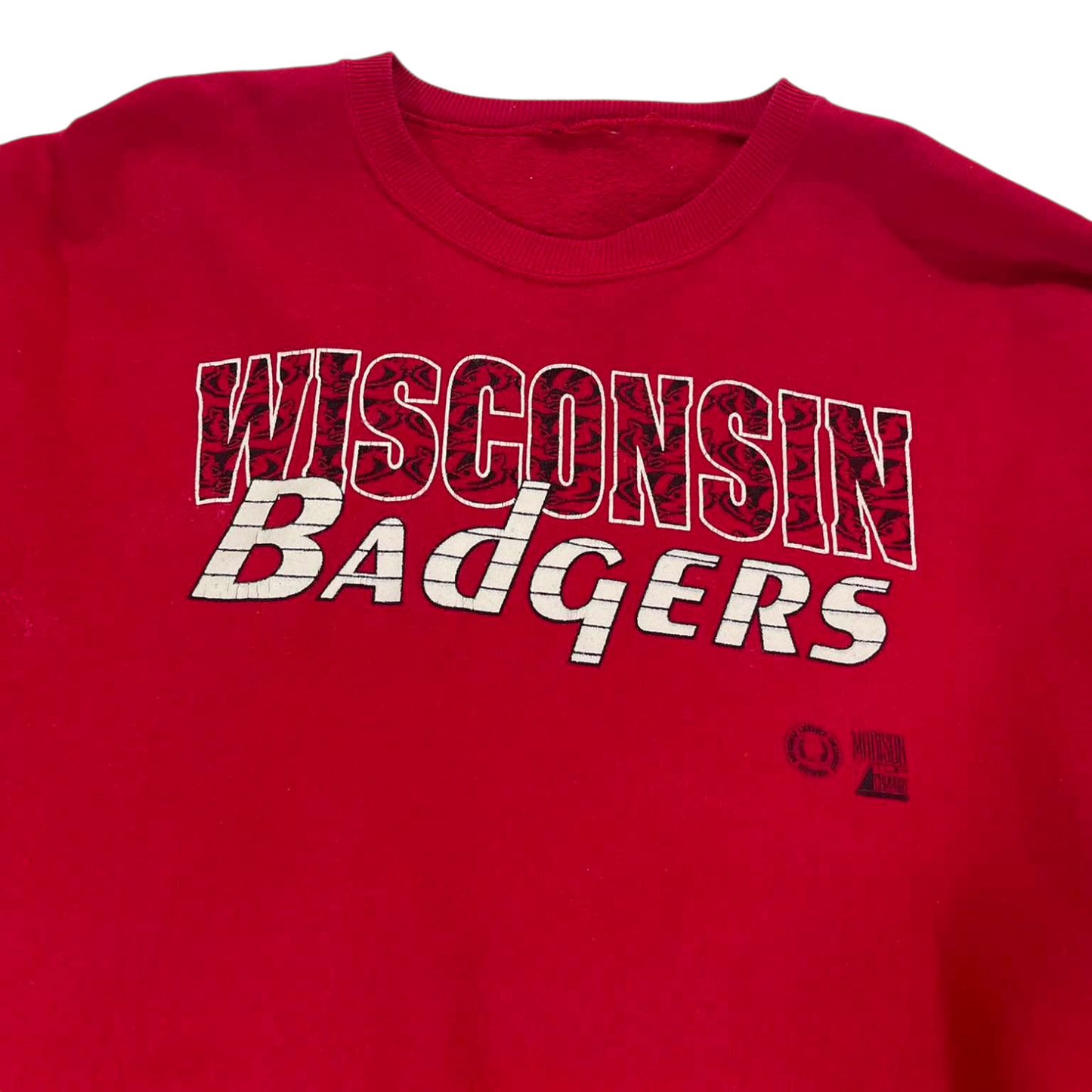 WISCONSIN BADGERS RED CREWNECK SWEATSHIRT (L)