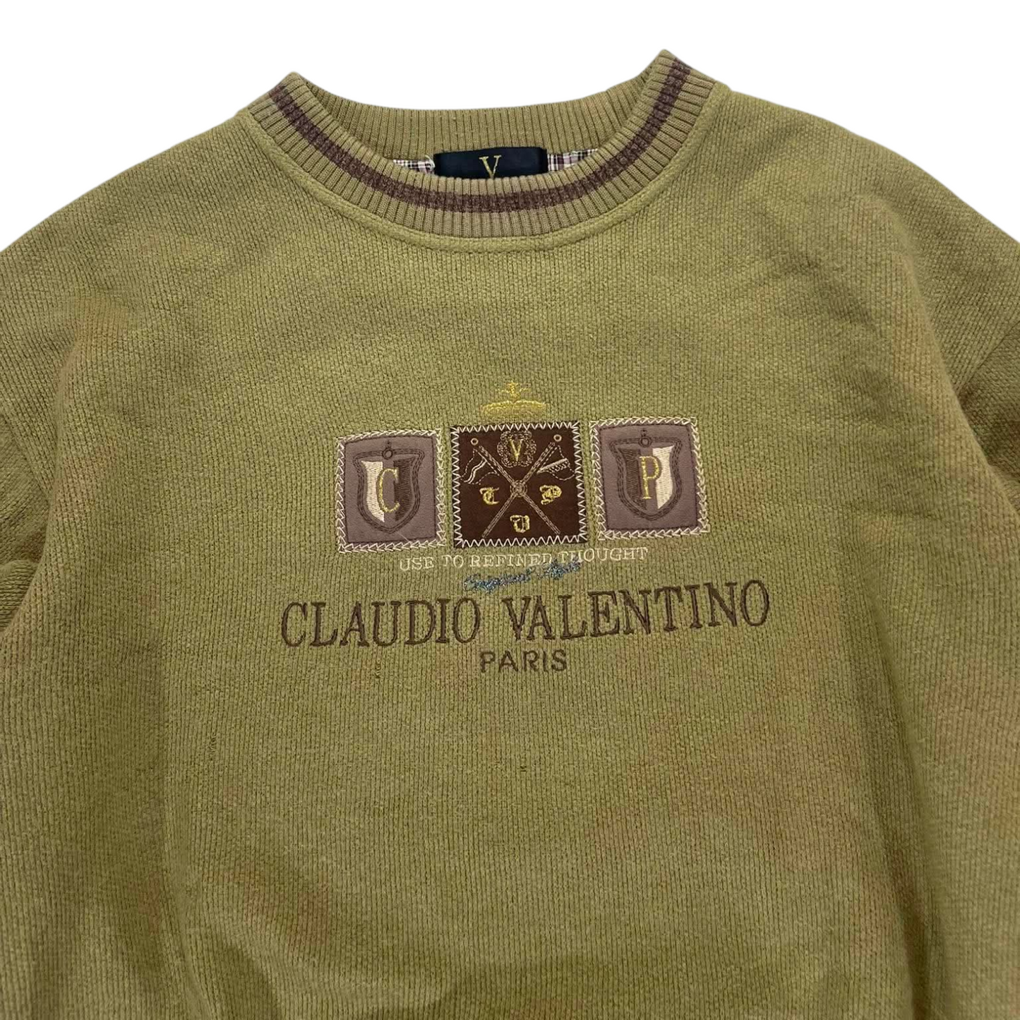 CLAUDIO VALENTINO GREEN CREWNECK (M)