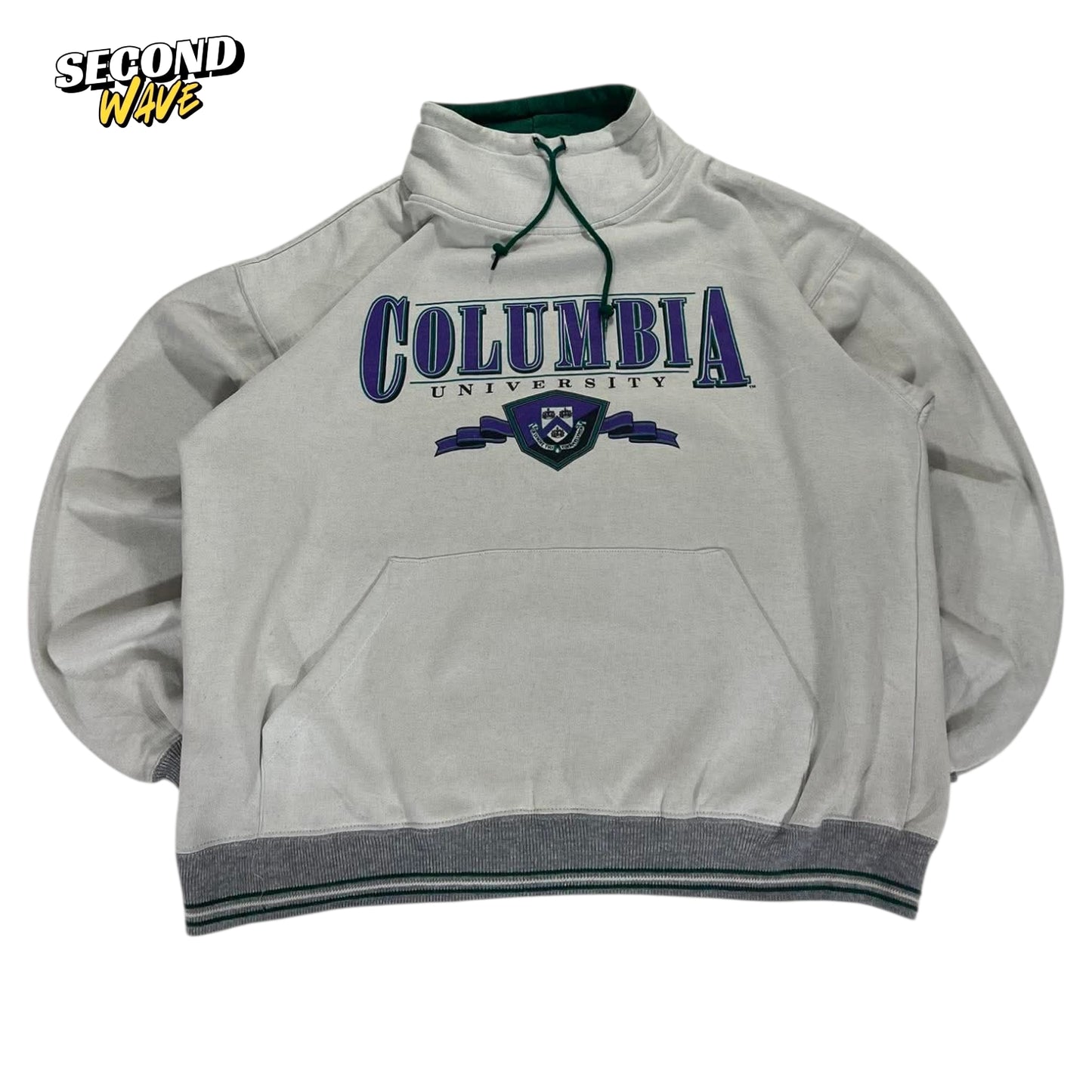 VINTAGE COLUMBIA UNIVERSITY GREY TURTLE NECK CREWNECK (L)