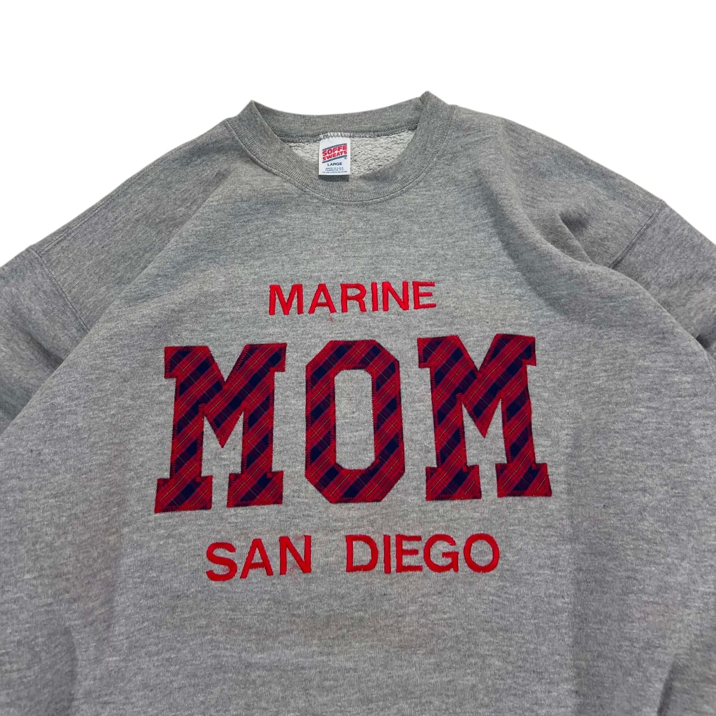 90S GRAY SAN DIEGO MARINE MOM SWEATSHIRT (L)