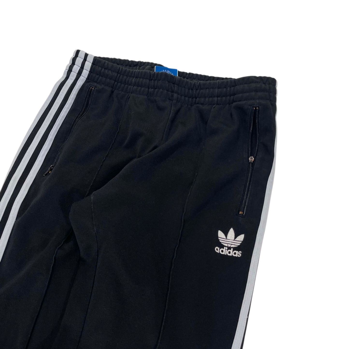 ADIDAS BLACK TRACK PANTS (M)