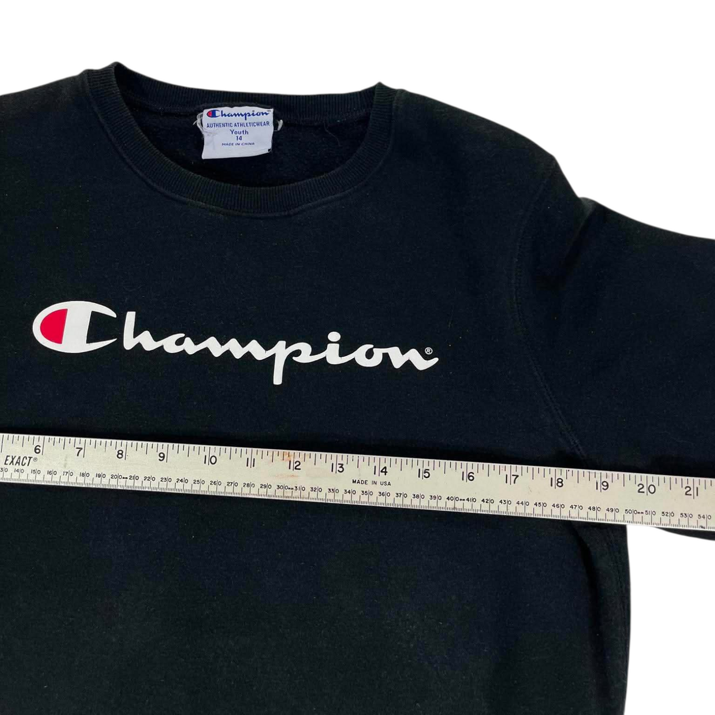 CHAMPION BLACK CREWNECK SWEATSHIRT (M)