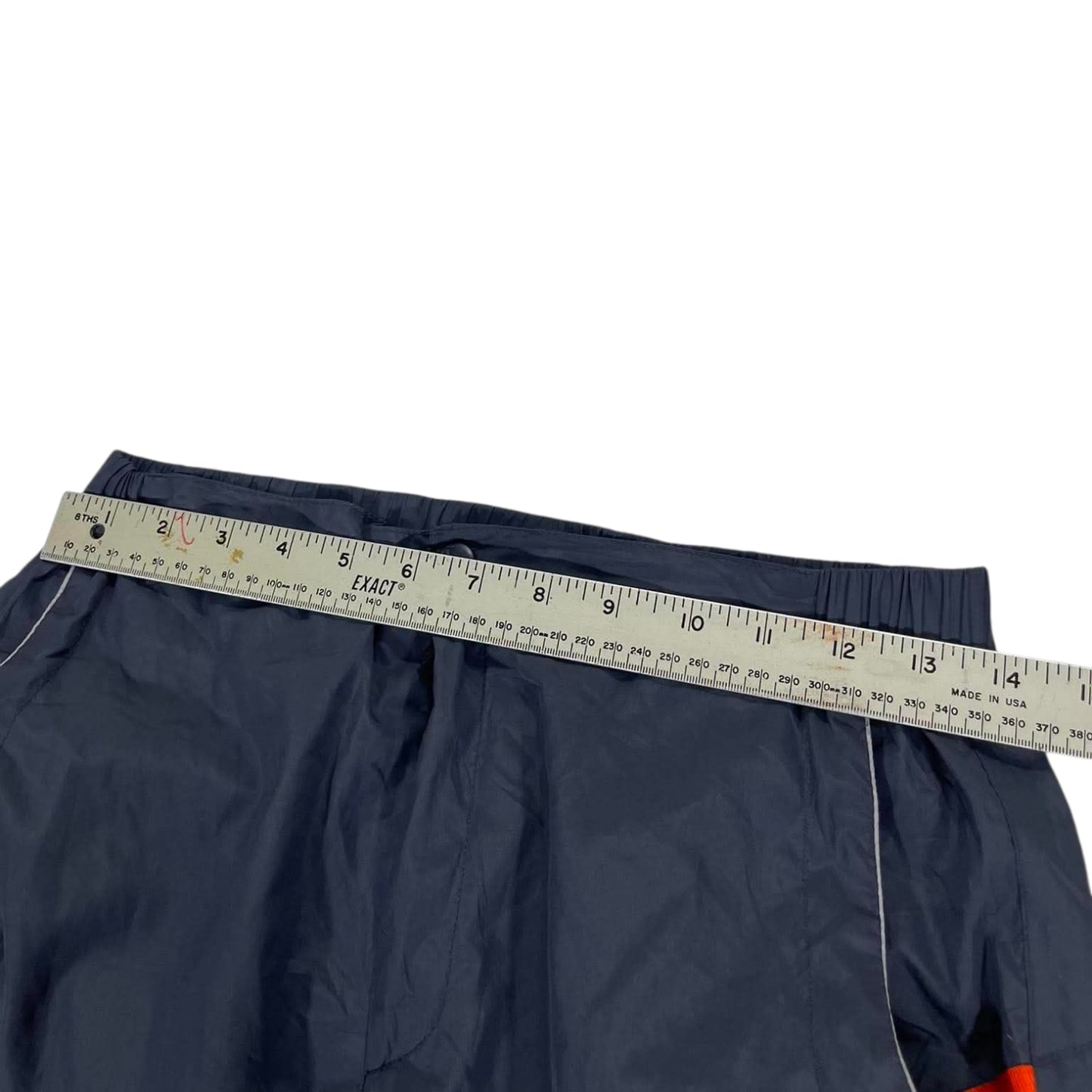 VINTAGE NIKE GREY TRACK PANTS WITH ORANGE ACCENTS (S)