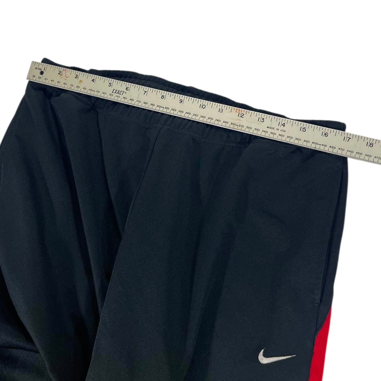 Y2K NIKE BLACK/RED TRACK PANTS (XL) ²