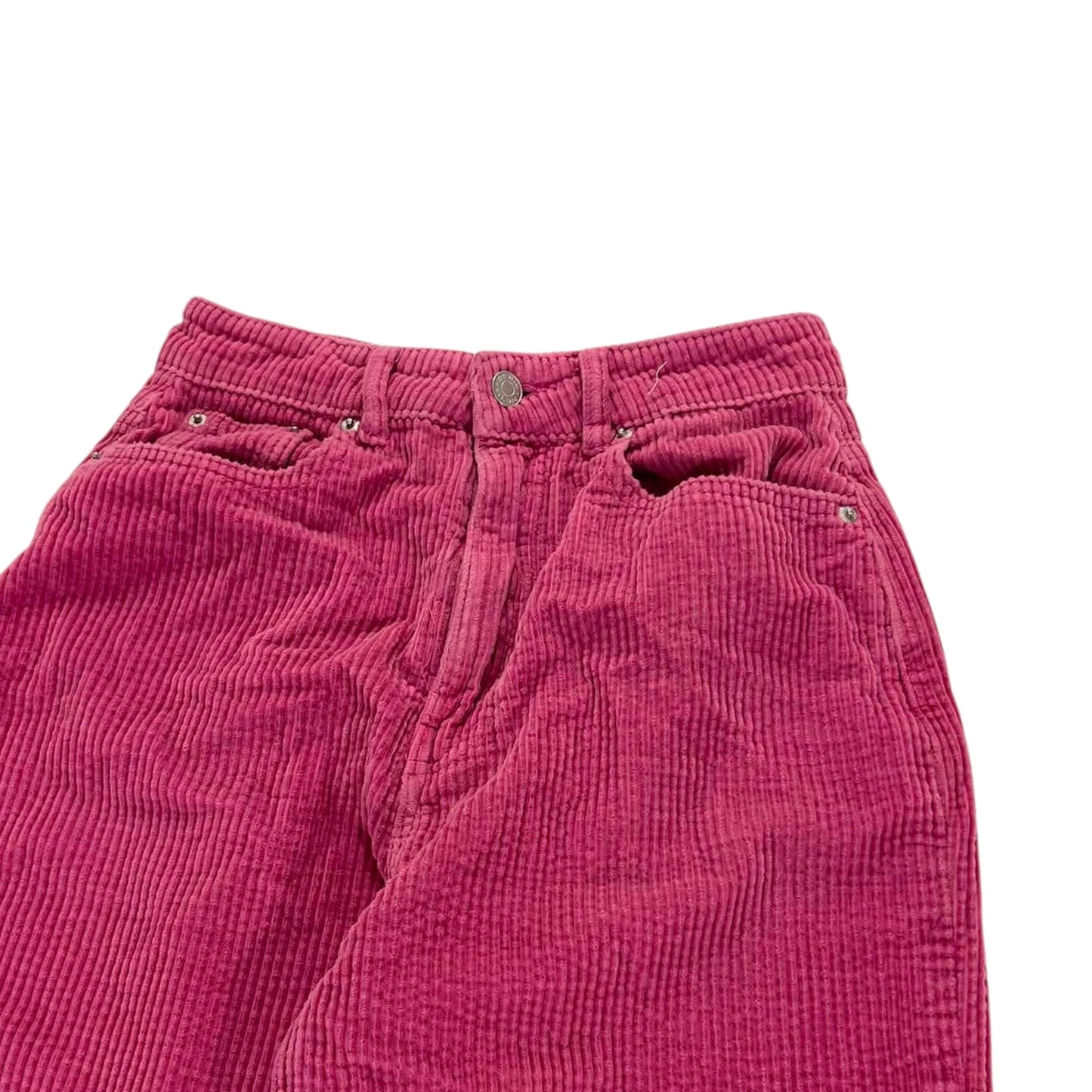 WOMENS PINK CORDUROY WIDE LEG PANTS (24)