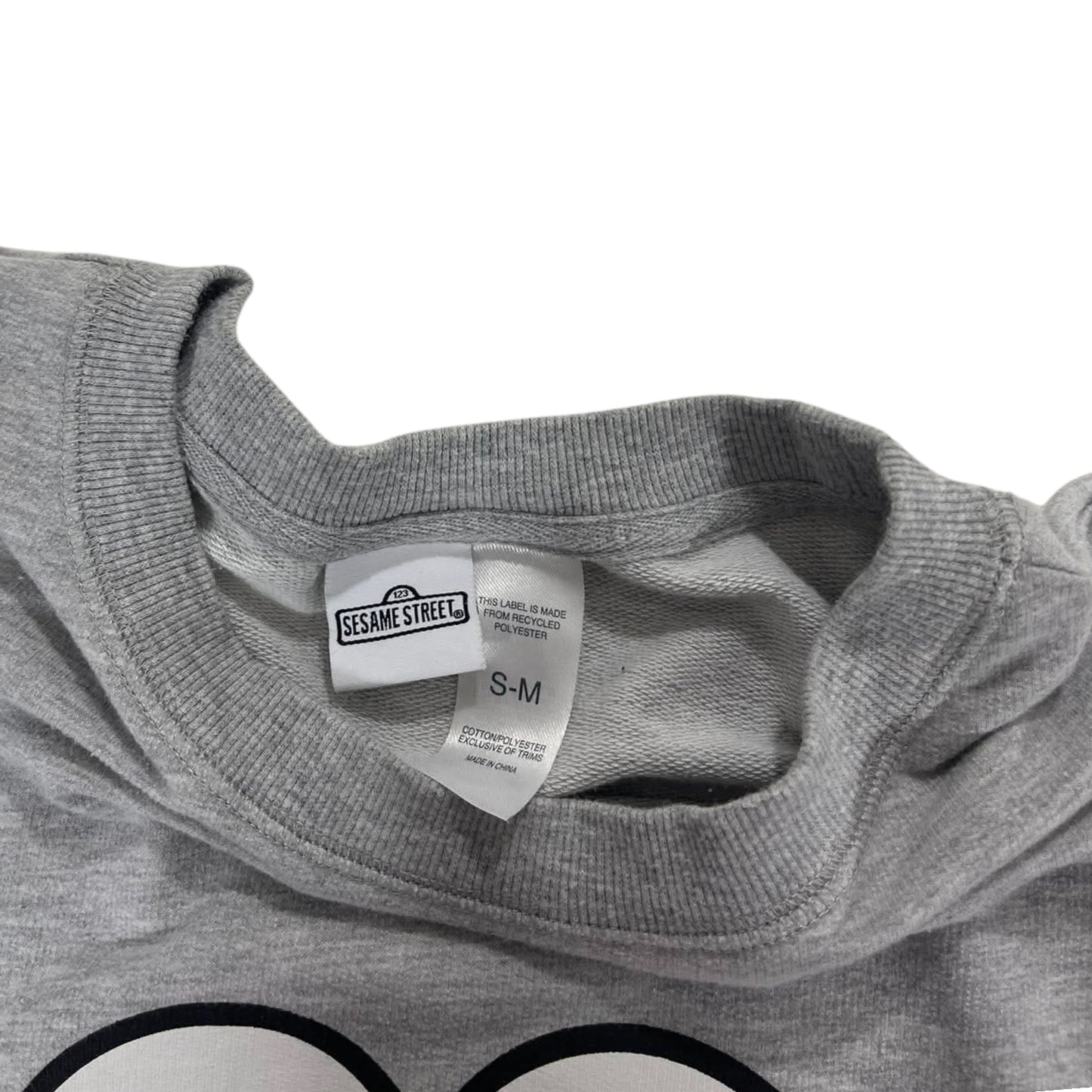 SESAME STREET ELMO GREY CREWNECK (S-M)