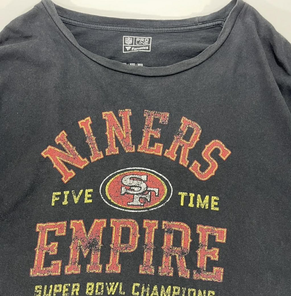 SAN FRANCISCO 49ers BLACK COTTON T-SHIRT (2XL-3XL)