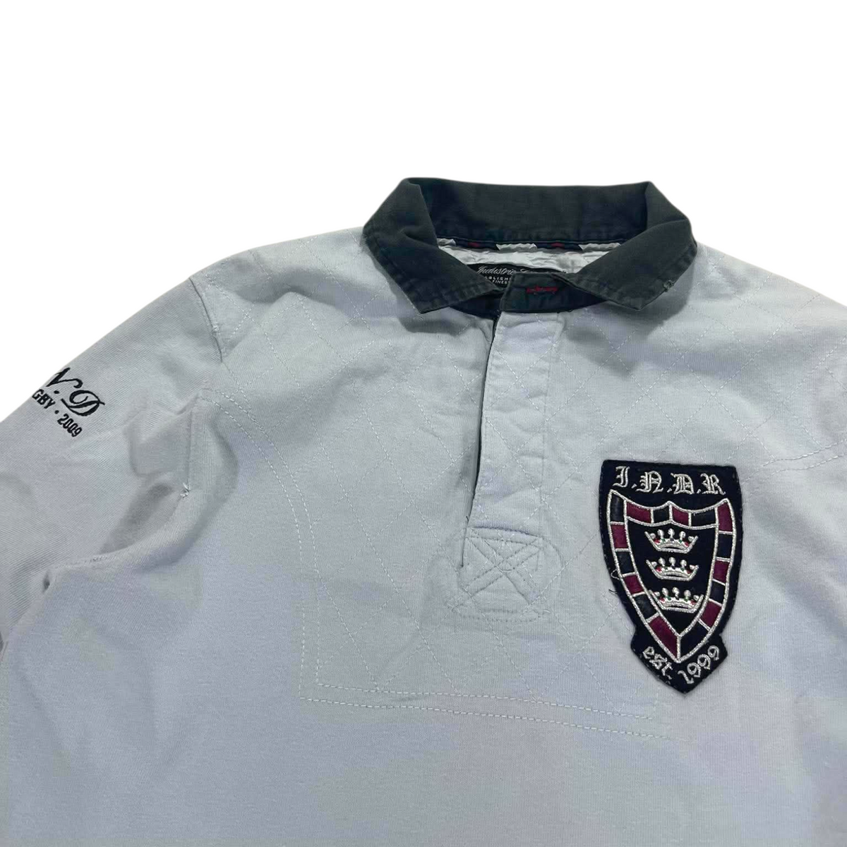 Y2K INDUSTRIAL CLOTHING RUGBY POLO SHIRT (M)