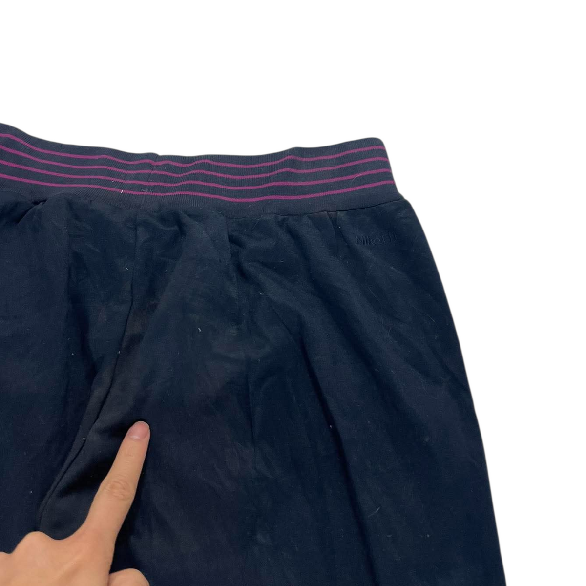 NIKE BLACK/PURPLE TRACK PANTS⁴ (S - M)
