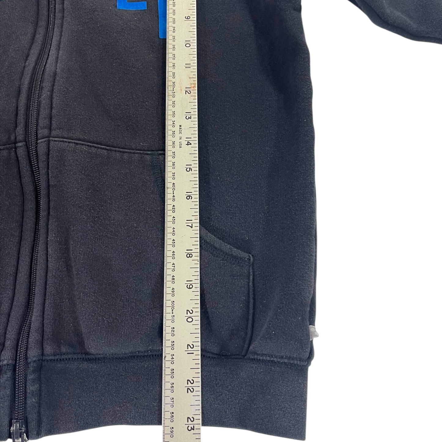 HUFFER BLACK ZIP UP HOODIE (M)