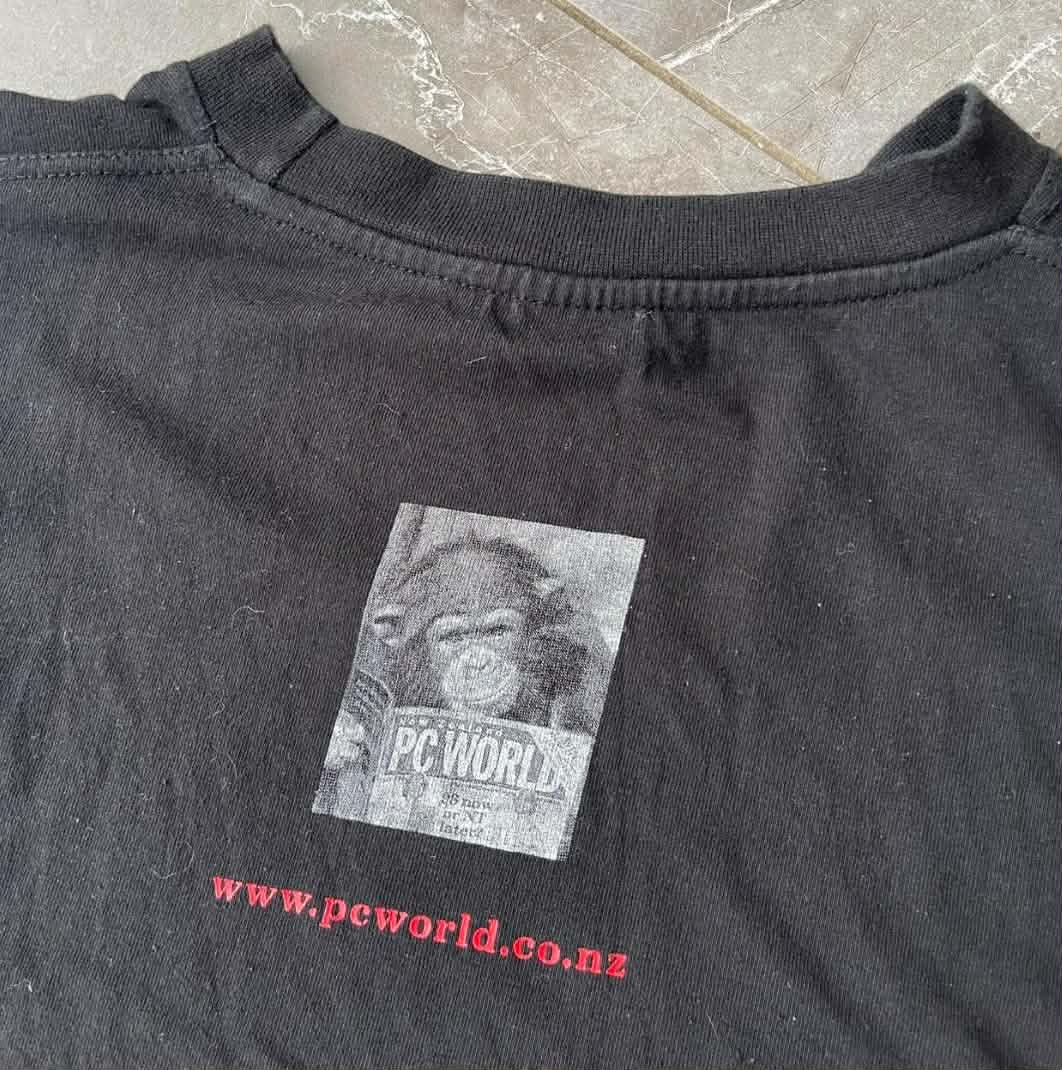 VINTAGR EVOLVE EINSTEIN BLACK T-SHIRT WITH RED TEXT (L)