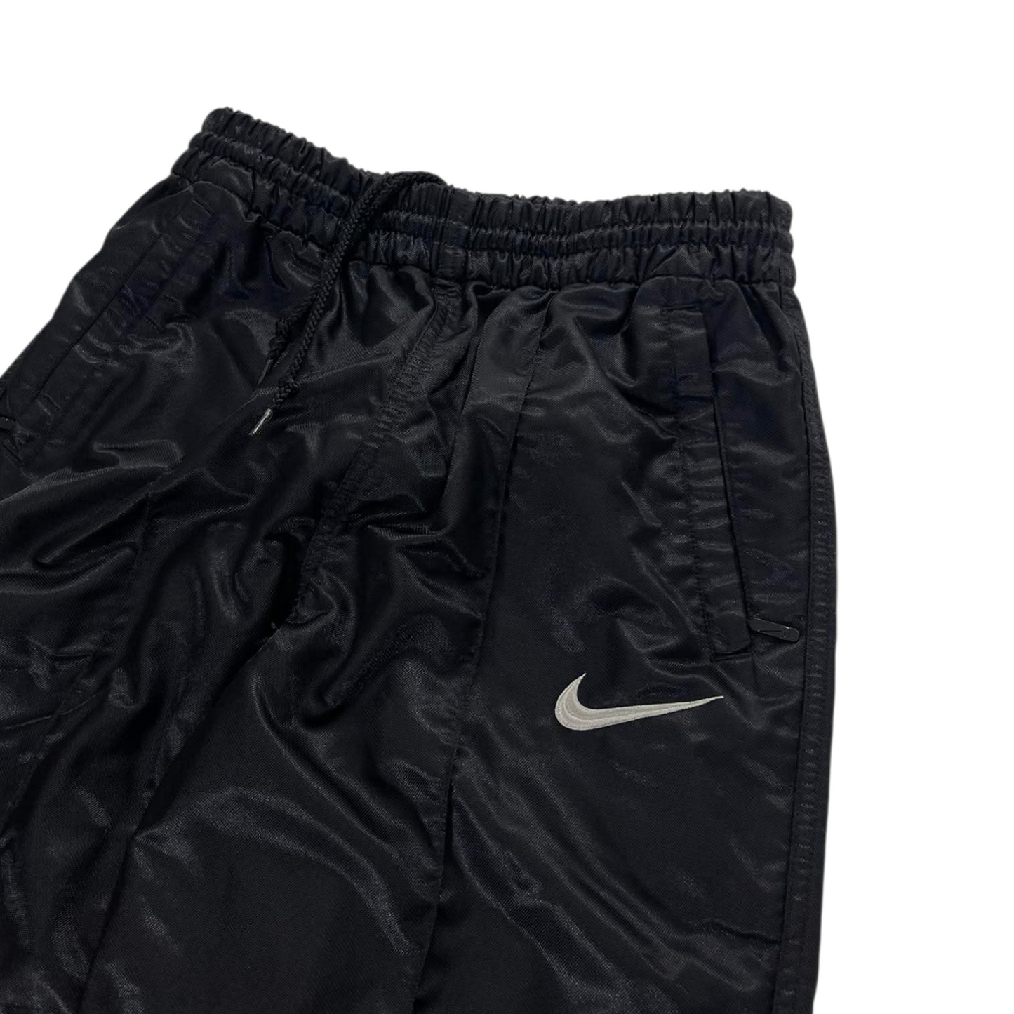 VINTAGE NIKE BLACK NYLON TRACK PANTS (M) ¹⁵