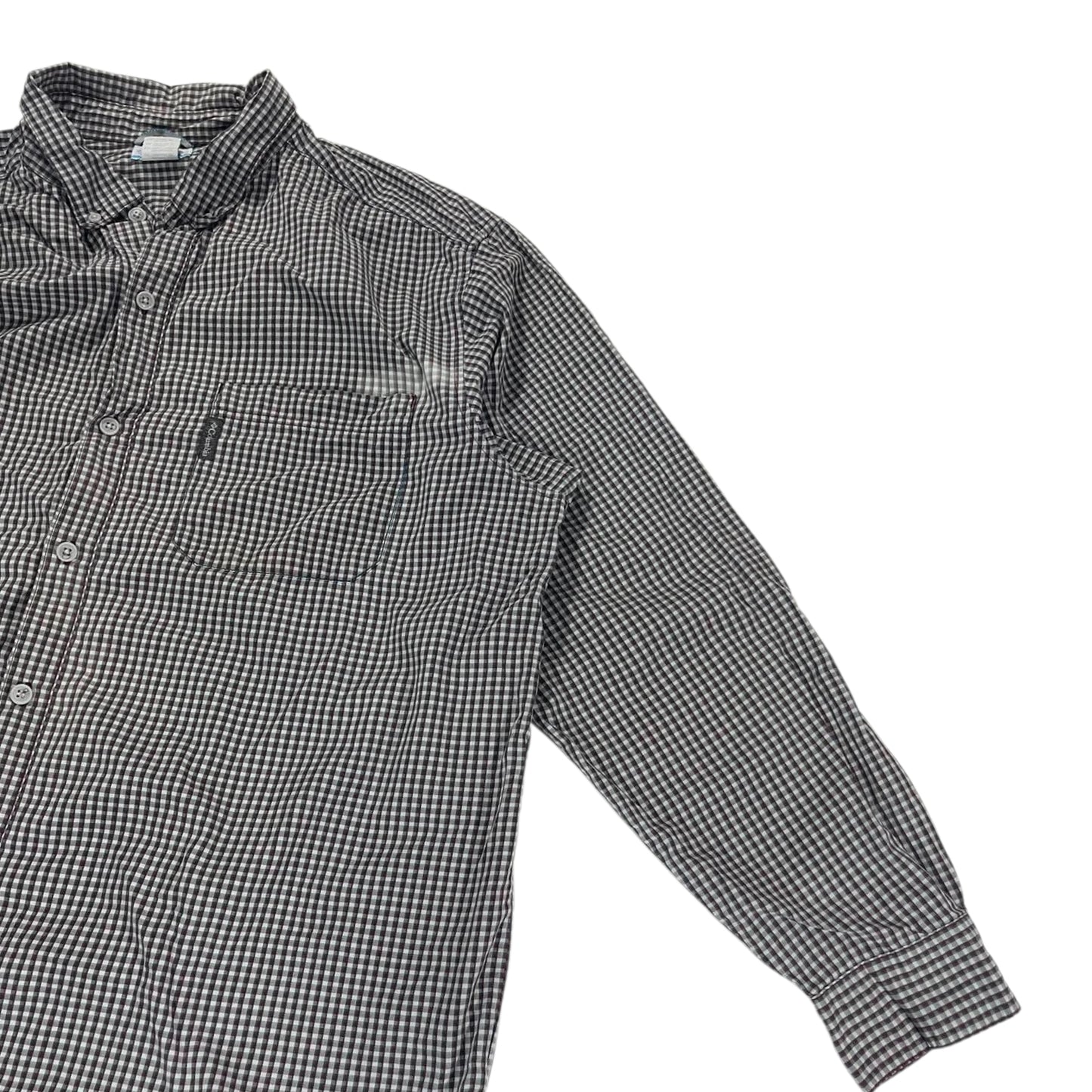 COLUMBIA BLACK & WHITE CHECKERED BUTTON UP SHIRT (XXL)