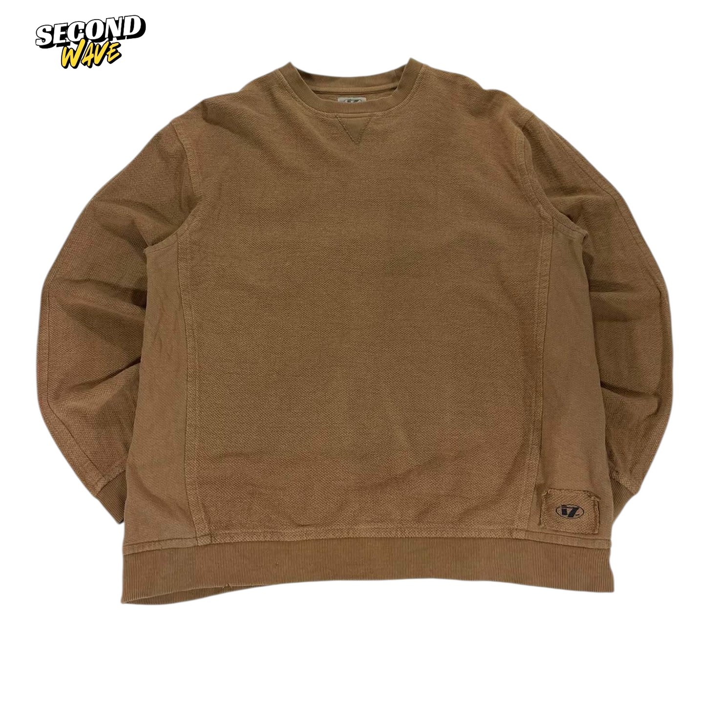VINTAGE LINE 7 BROWN CANVAS WORKWEAR SWEATSHIRT (M-L)