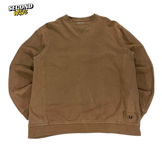 VINTAGE LINE 7 BROWN CANVAS WORKWEAR SWEATSHIRT (M-L)