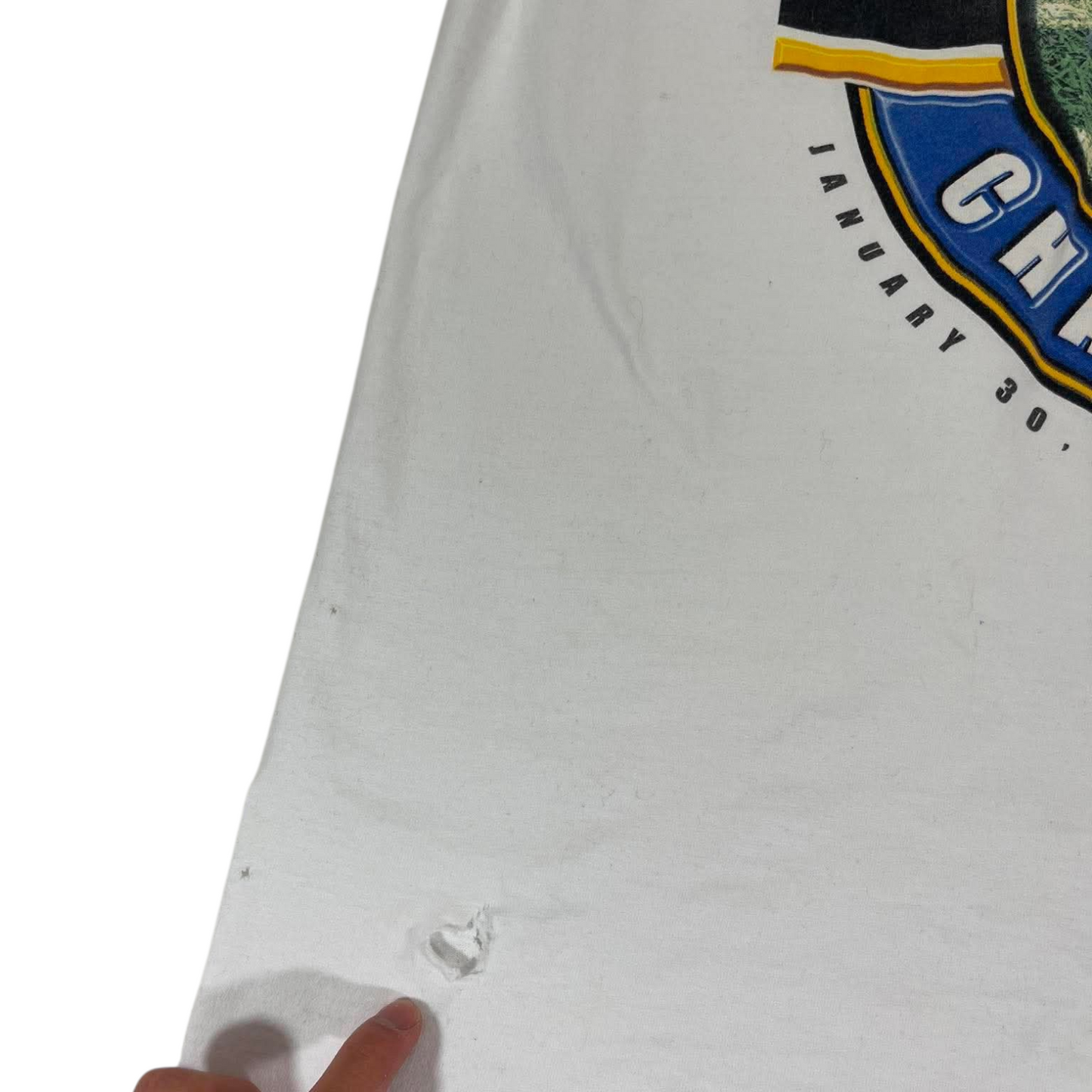 VINTAGE ST. LOUIS RAMPS SUPER BOWL CHAMPIONS WHITE T-SHIRT (XL)